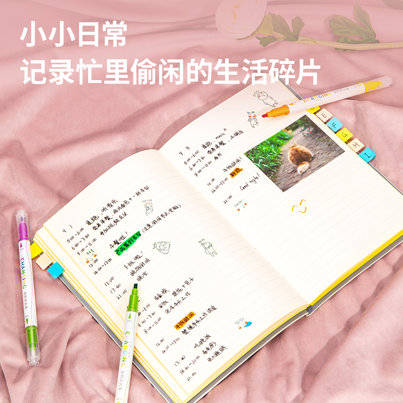 纵横S609变色荧光笔(混)(盒)