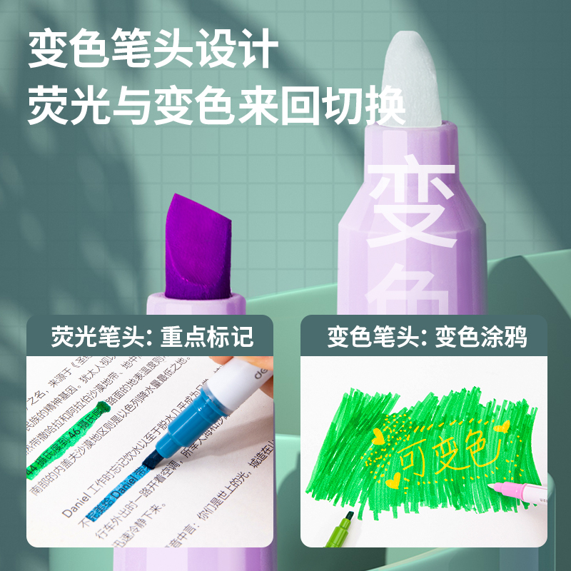纵横S609变色荧光笔(混)(盒)