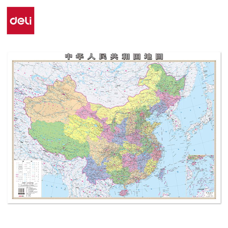 纵横18074中国地图(本色)(袋)