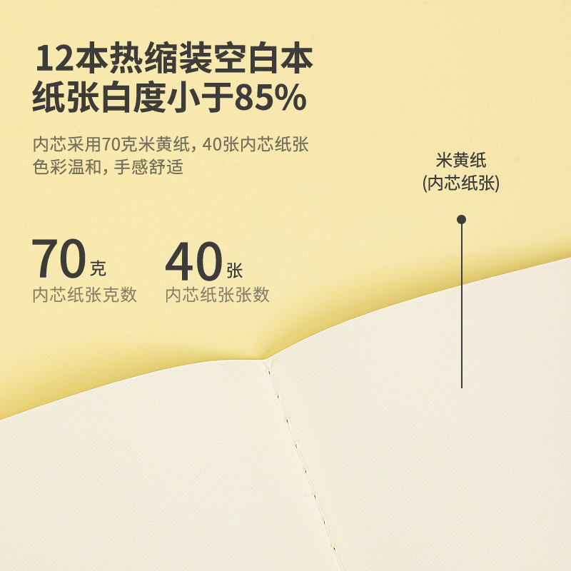 纵横PFA540缝线本(牛皮纸空白本)(本)