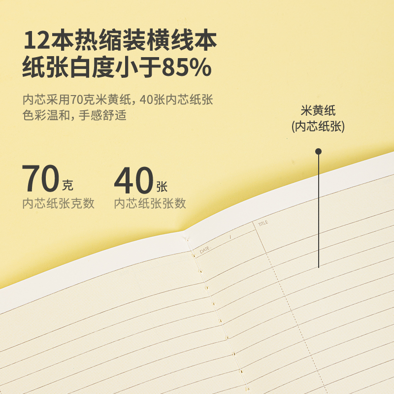 纵横PFA540缝线本(牛皮纸横线本)(本)