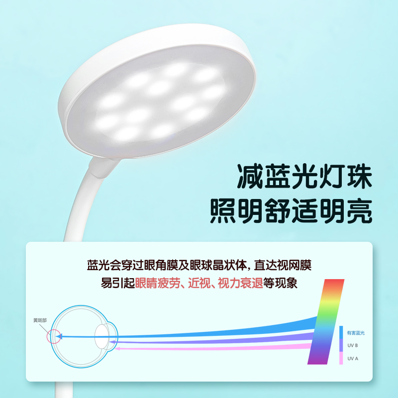 纵横4315 LED笔筒台灯(直插款)(白色)(台)