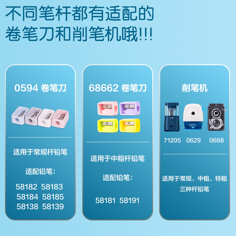 纵横HC902-2B优+洞洞铅笔(蓝)(30支/筒)