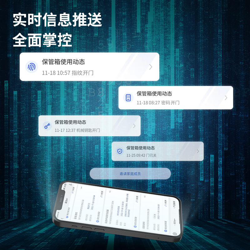 纵横AE65-ZMW指纹密码保管箱H450(黑色)(台)