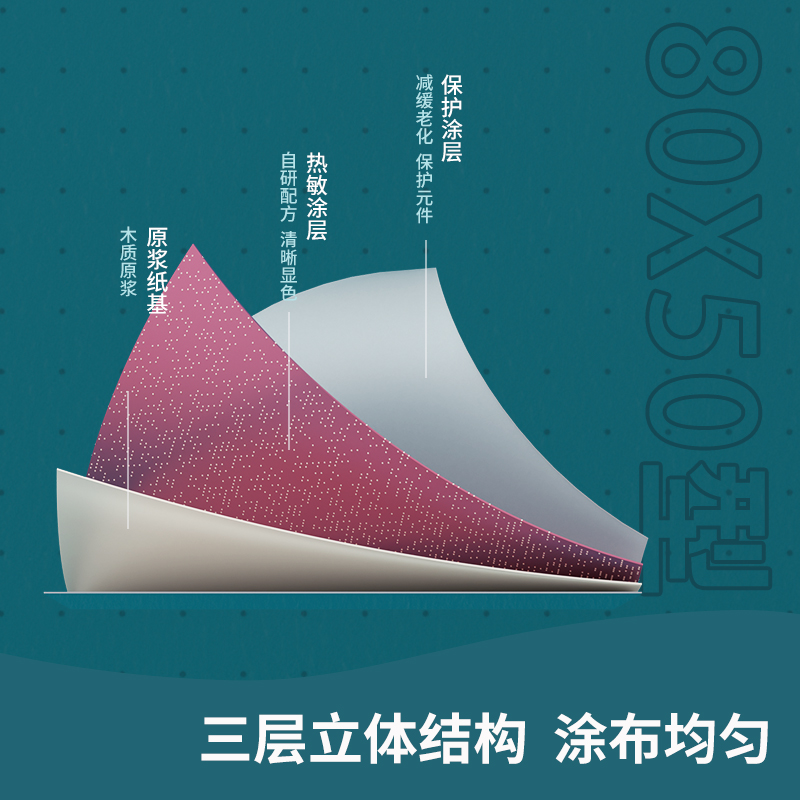 纵横ZS125白令海热敏收银纸80*50型*20m(混)(30卷/箱)