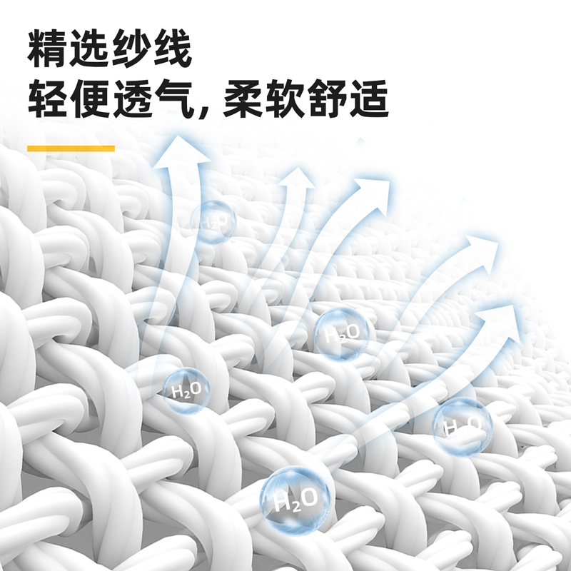 纵横得心LQ621-纱线手套(白色)(均码,12双/包)