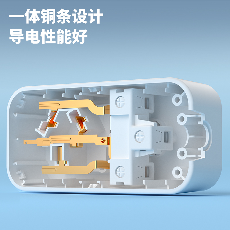 纵横LX220大功率插座_3孔_无线_PE袋装(白)(个)