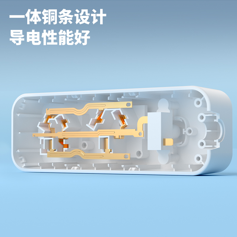 纵横LX223(1.8)大功率插座_1组+3孔_1.8米_PE袋装(白)(个)