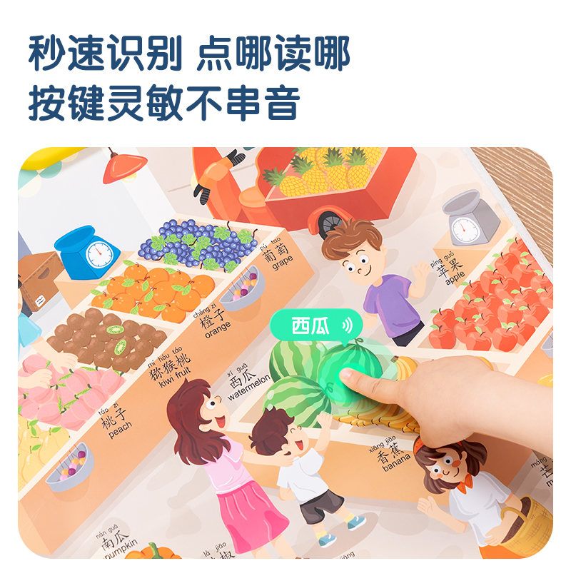 纵横YZ103有声挂图-水果蔬菜(混)(张)