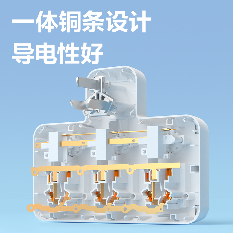 纵横LU5003品字型转换器_3组_彩盒(白)(个)