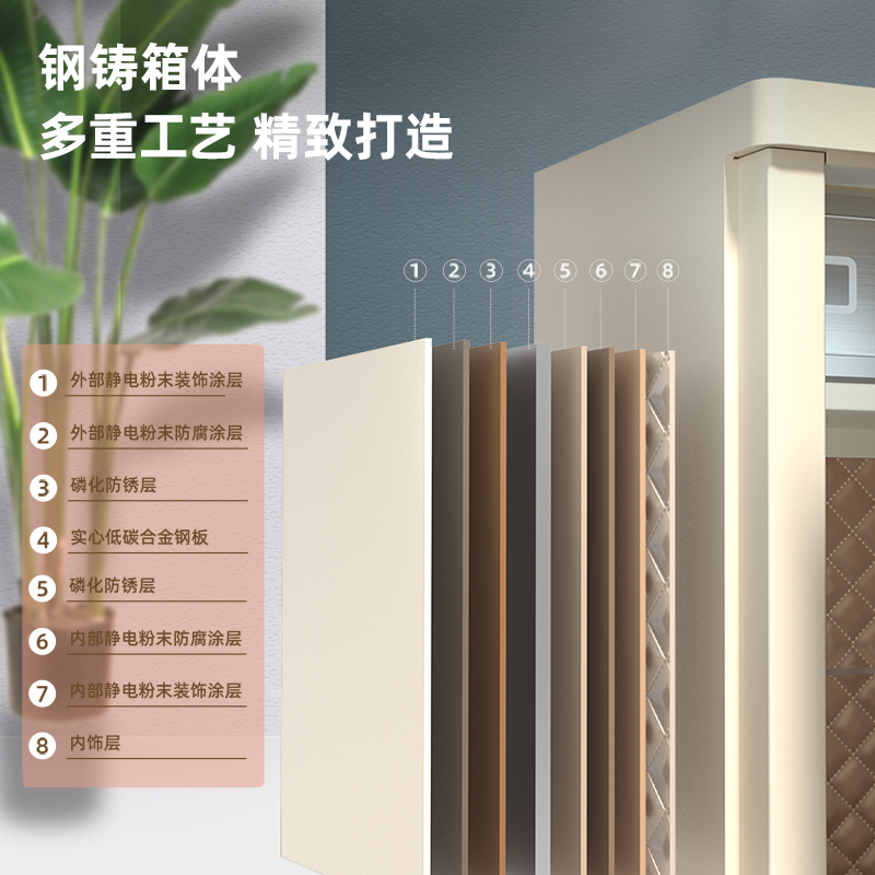 纵横4100G电子防盗保险柜H470(金色)(台)