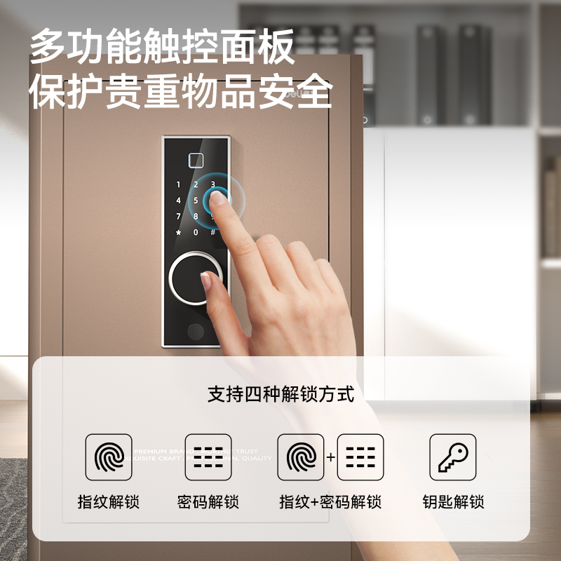 纵横AE861指纹密码保管箱H360(黑色)(台)