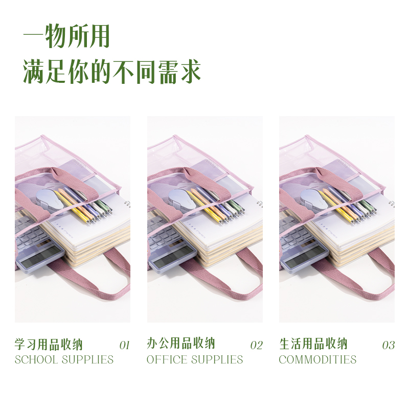 纵横PM312_透明手提包(紫)(个)