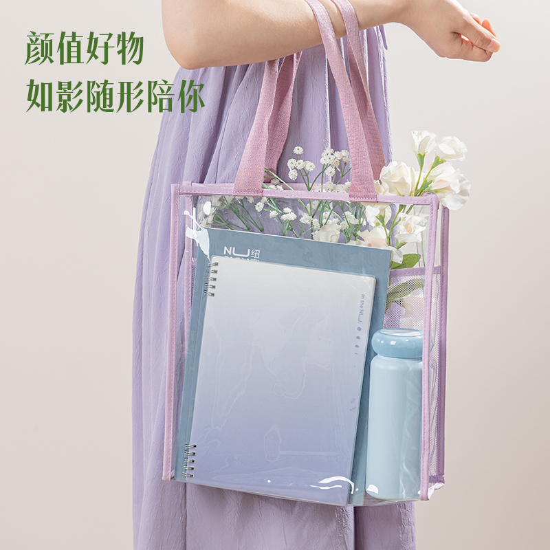 纵横PM312_透明手提包(紫)(个)