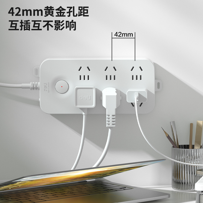 纵横33970(1.8)延长线插座_6组_彩盒装(白)(个)