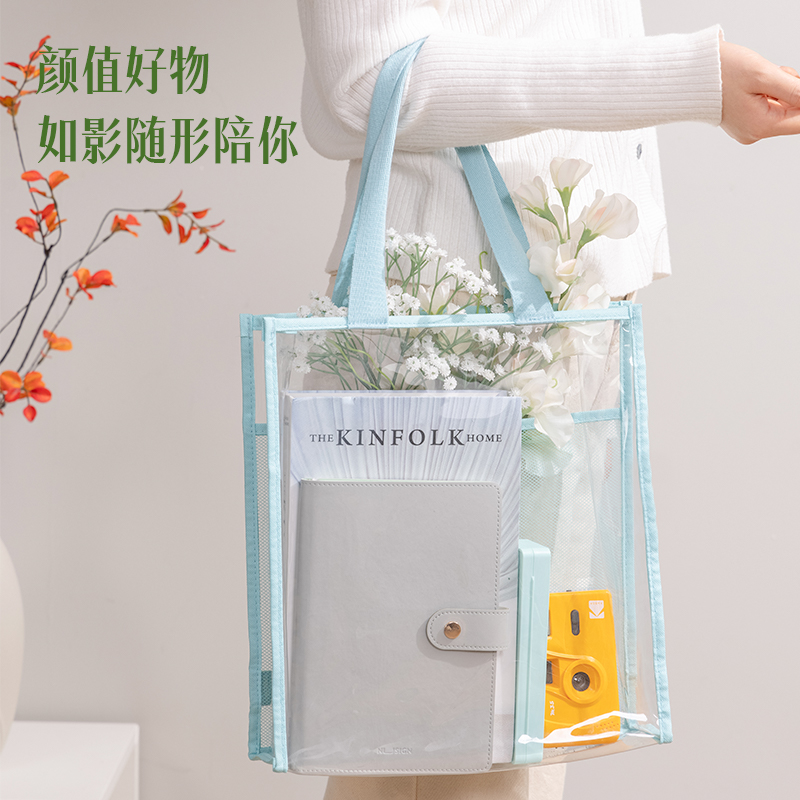 纵横PM312_透明手提包(红)(个)