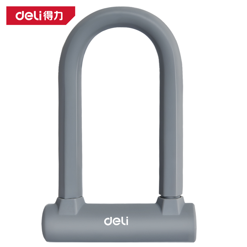 deli纵横DW4202硅胶车用U型锁65x140mm(灰)(把)