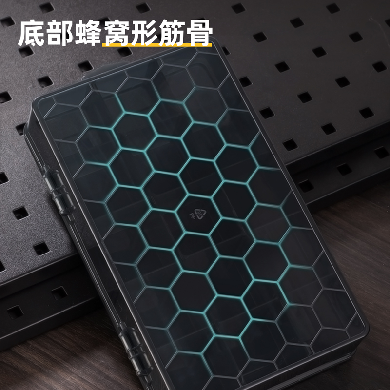 deli纵横DW3420零件盒28x18x6cm15格(黑)(个)