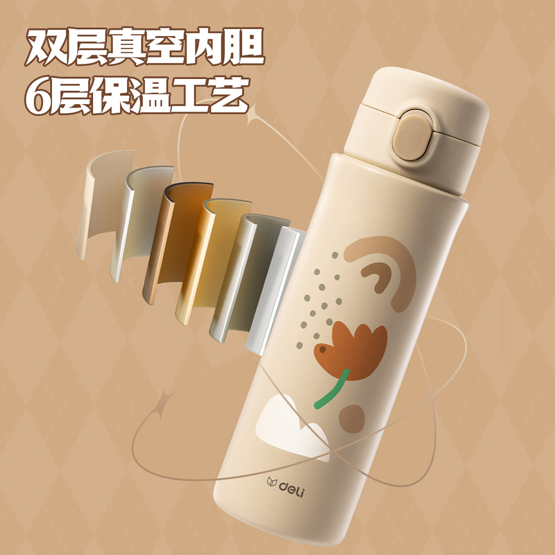 纵横LL609S保温杯(弹盖)(420mL)(316内胆)(混)(彩盒装)