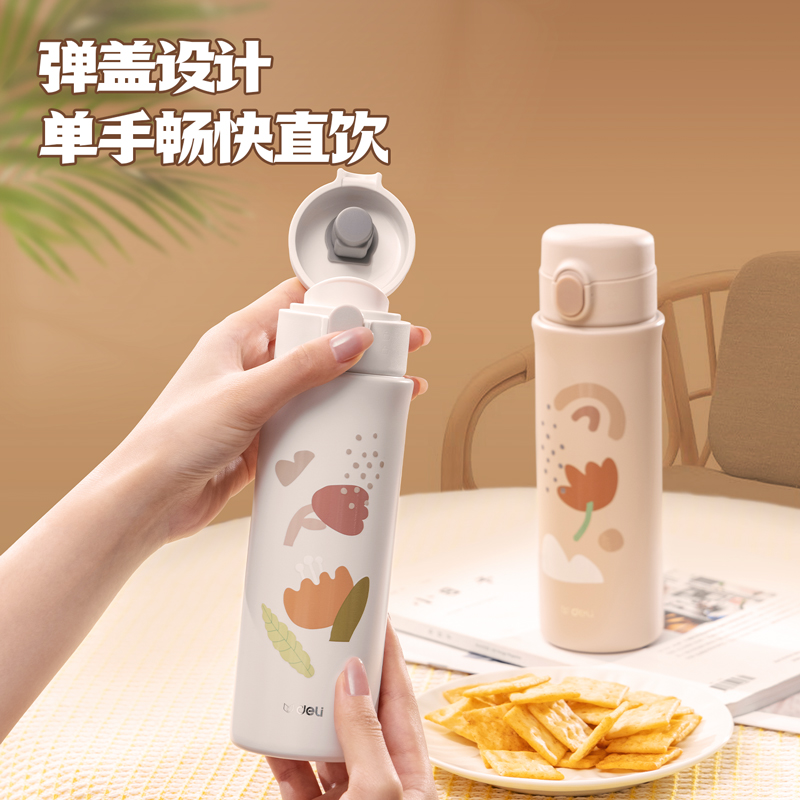 纵横LL609S保温杯(弹盖)(420mL)(316内胆)(混)(彩盒装)