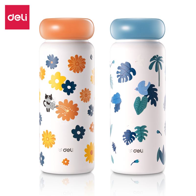 纵横LL610S花语星环保温杯(旋盖)(400mL)(316内胆)(混)(彩盒装