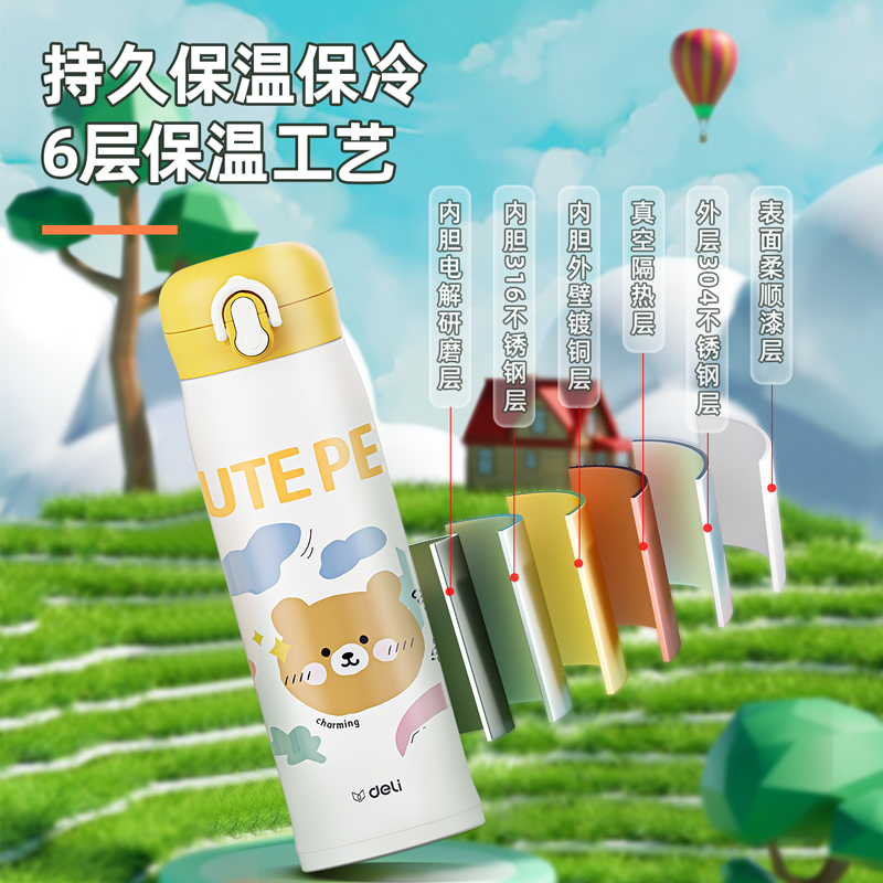 纵横LL611保温杯(弹盖)(500mL)(316内胆)(混)(彩盒装)