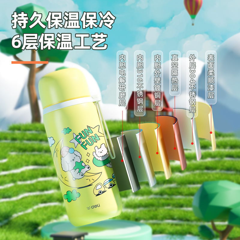 纵横LL612保温杯(子弹头)(500mL)(316内胆)(混)(彩盒装)