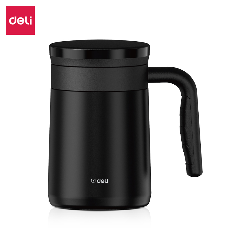 纵横LL613保温马克杯(把手)(450mL)(304内胆)(黑)(彩盒装)