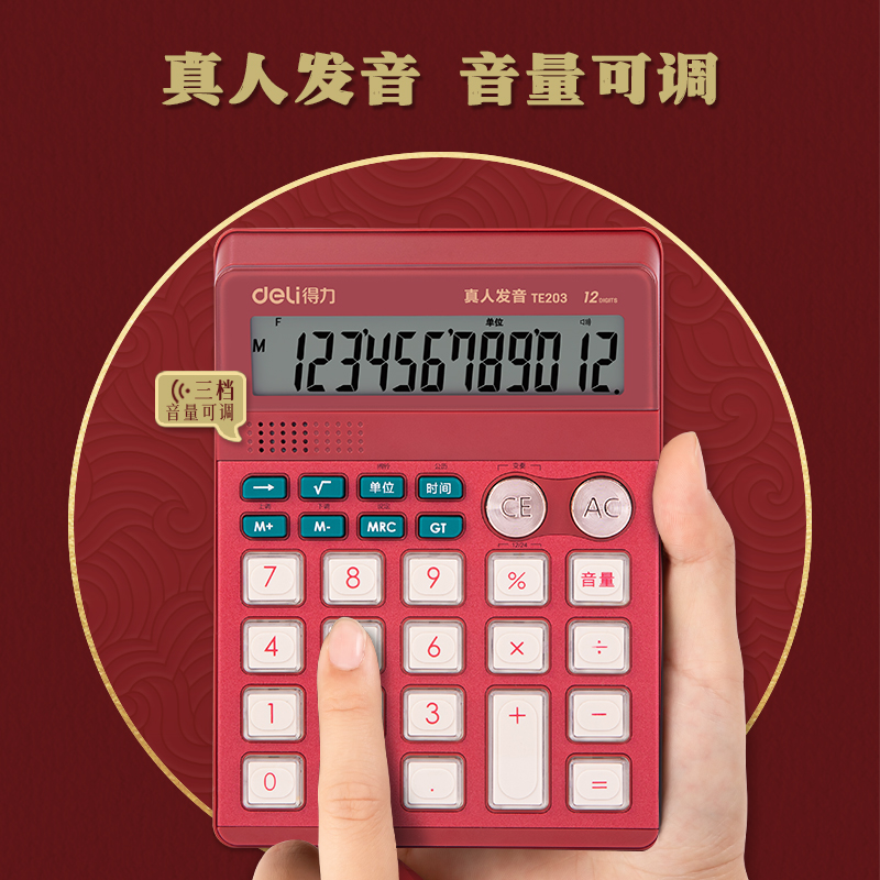 纵横TE203语音计算器(红)(台)