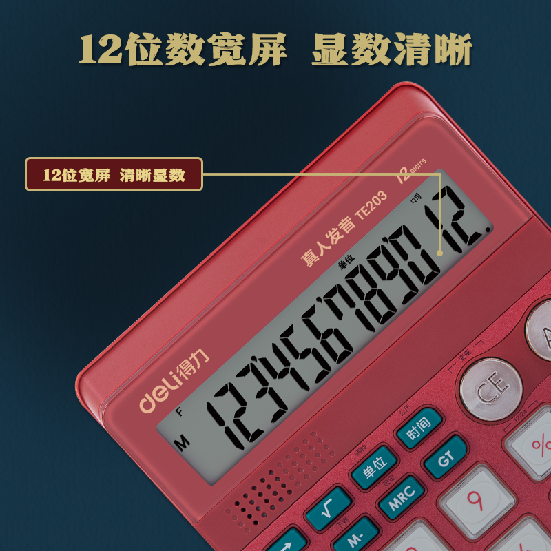 纵横TE203语音计算器(红)(台)