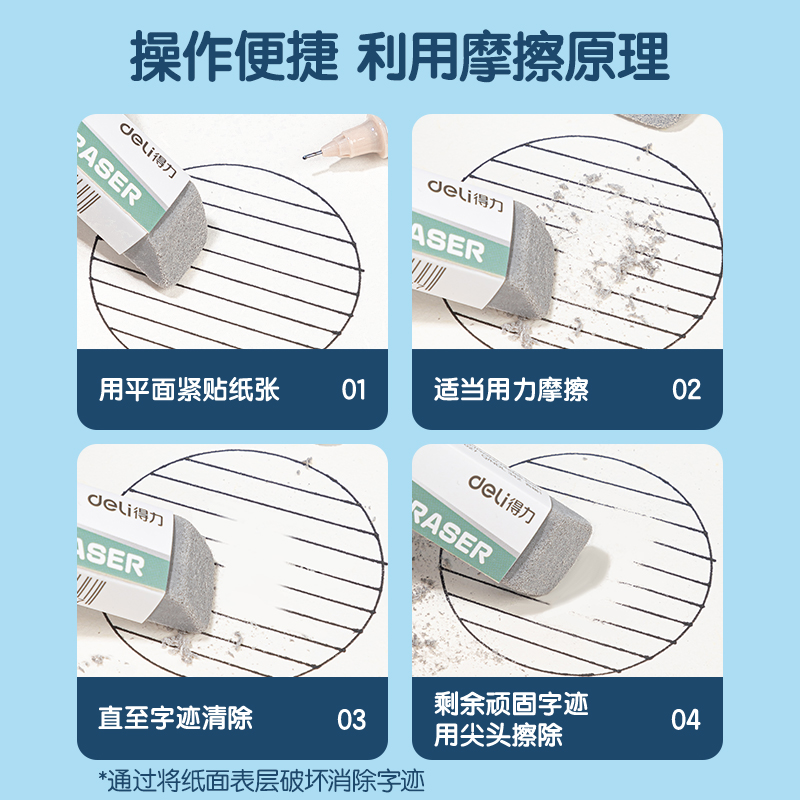 纵横VP419_5支装磨砂橡皮擦(混)(盒)