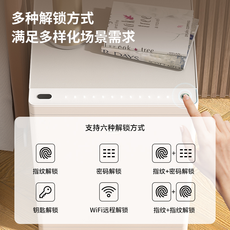 纵横4021-PRO指纹密码(wifi)保管箱(白色)(台)