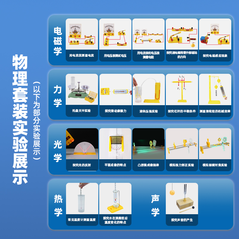纵横YX463学具初中物理必做实验套装-进阶款(黄)(套)