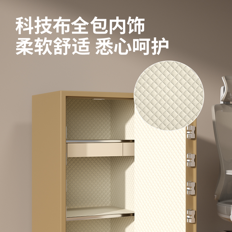 纵横AE623-S指纹密码保管箱H1000(咖啡金)(台)