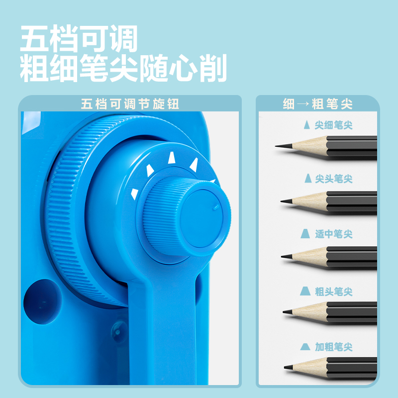 纵横0643S大口径手摇削笔机(蓝色)(盒)
