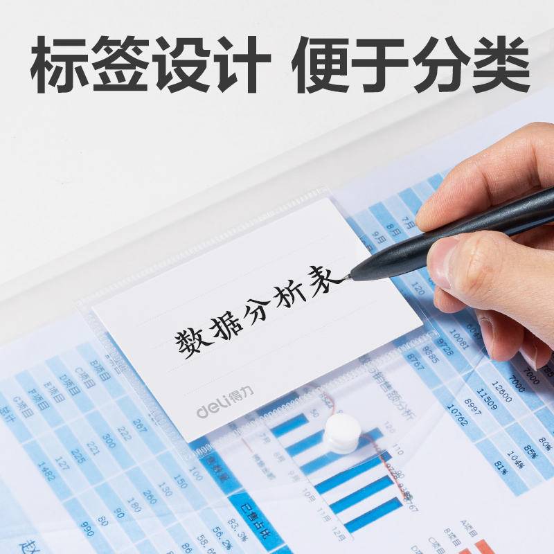 纵横8308A_A4标签款文件袋(透明)(个)