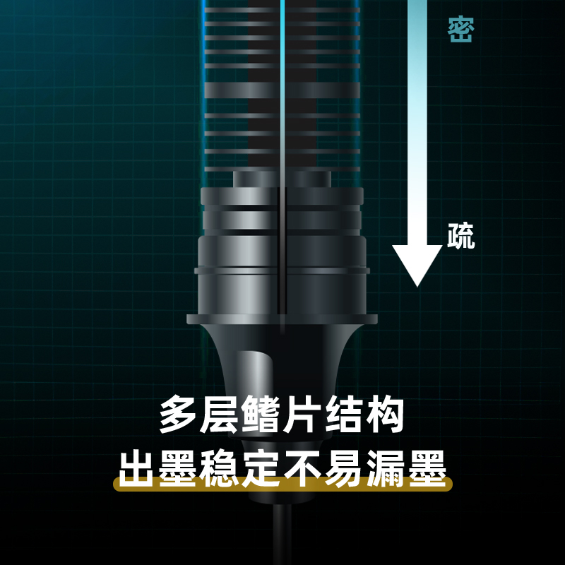 纵横SF161直液笔0.5mm全针管(黑)(支)