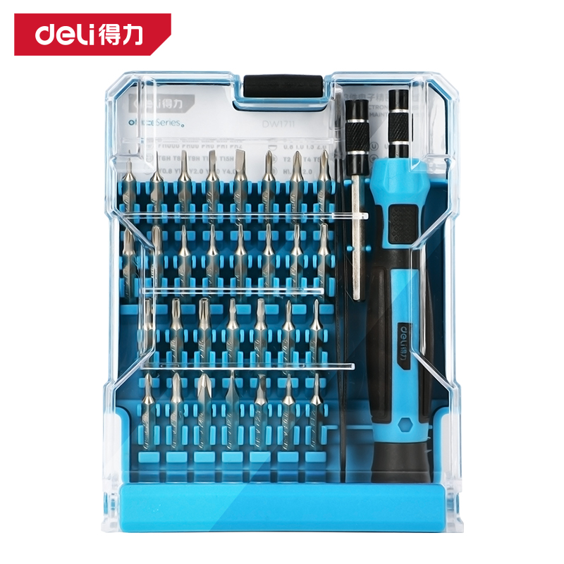 deli纵横DW1711精密螺丝刀33件套(蓝)(套)