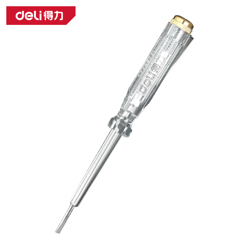 deli纵横DW5001测电笔氖灯100-500V AC(透明)(支)