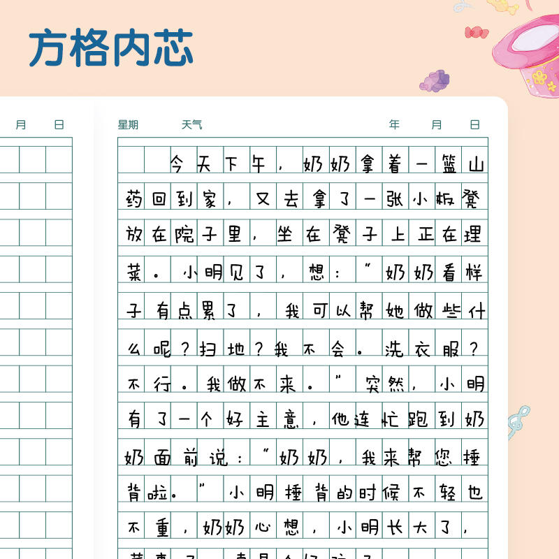 纵横T3264卡通女生日记胶套本(方格A)(本)