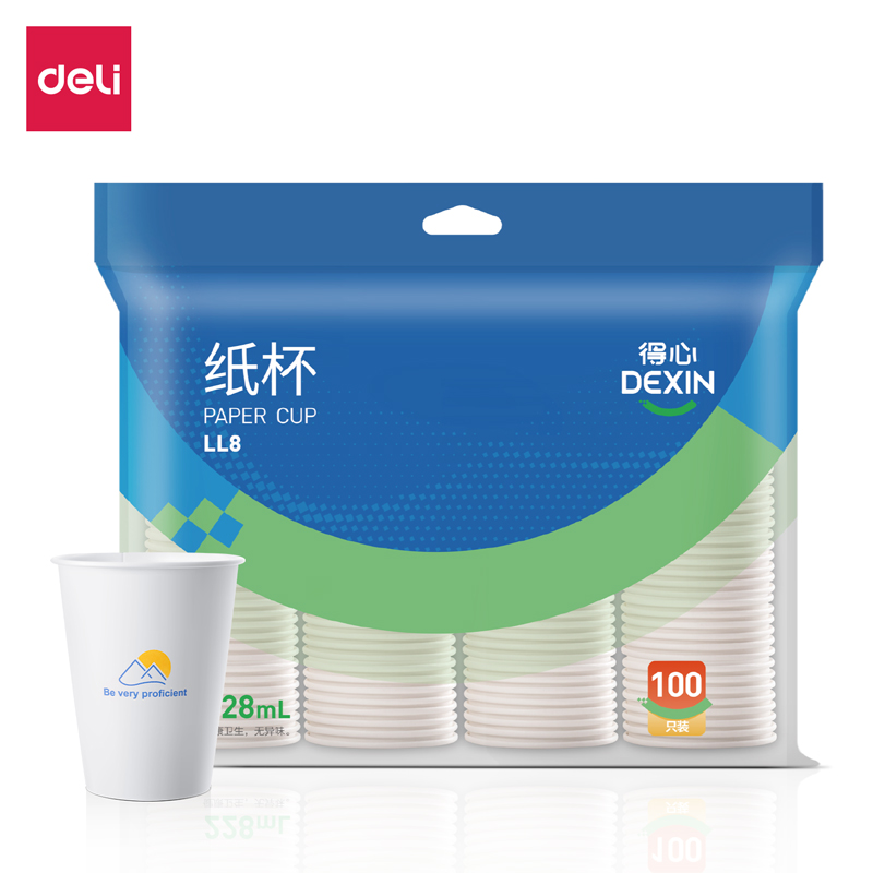 纵横得心LL8纸杯228mL(白色)(100只/袋)