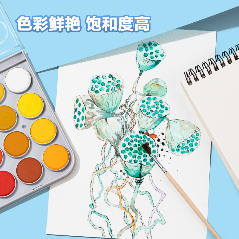 纵横HS112-28固体水彩颜料(混)(28色/盒)