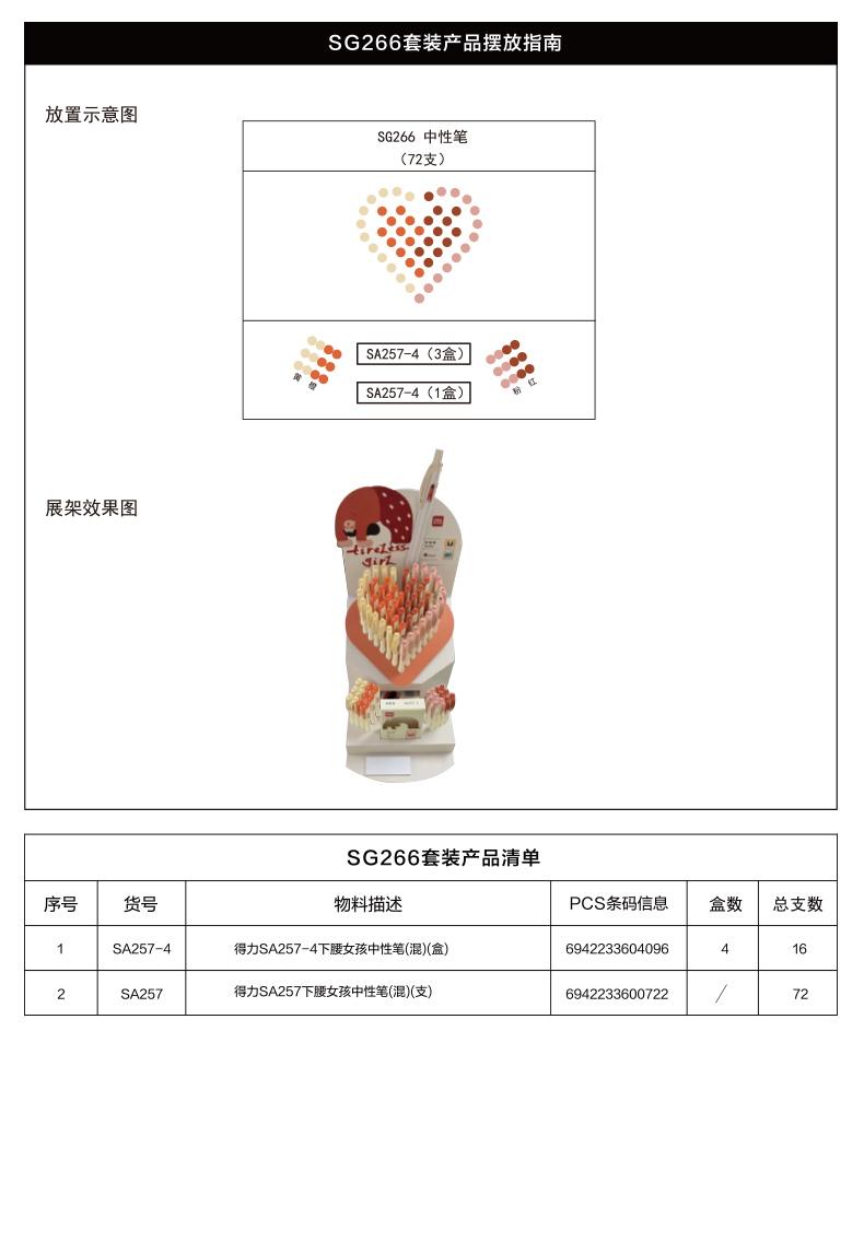 纵横SG266中性笔套装(黑)(套)