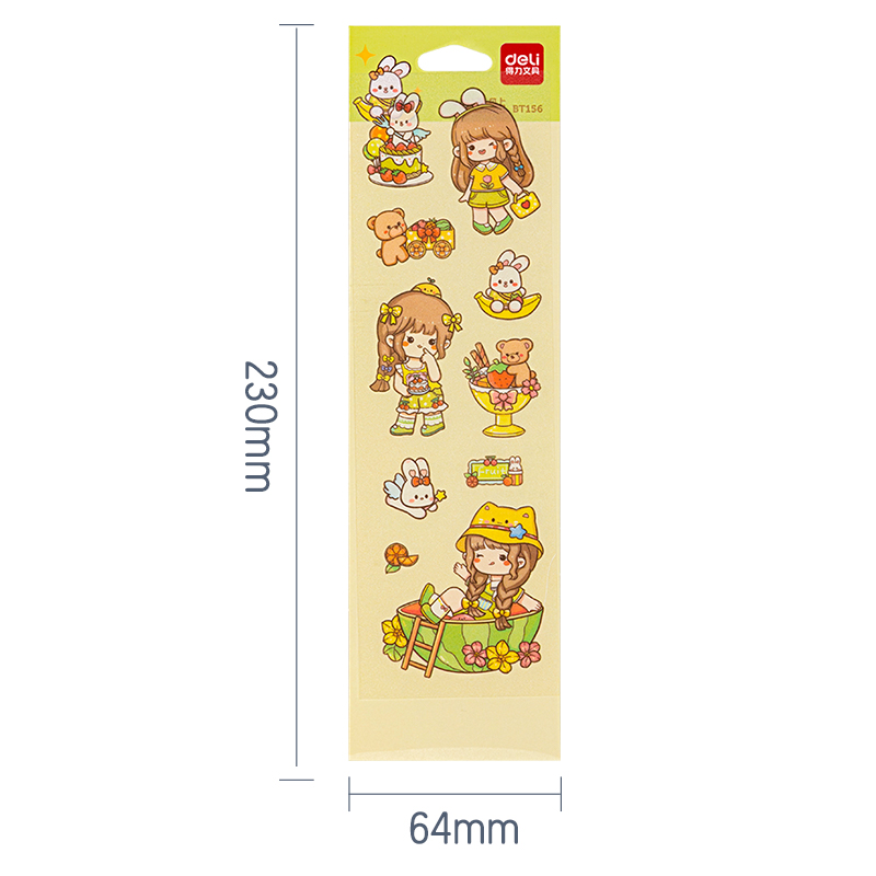 纵横BT156卡通贴64*230mm(水果女孩)(个)