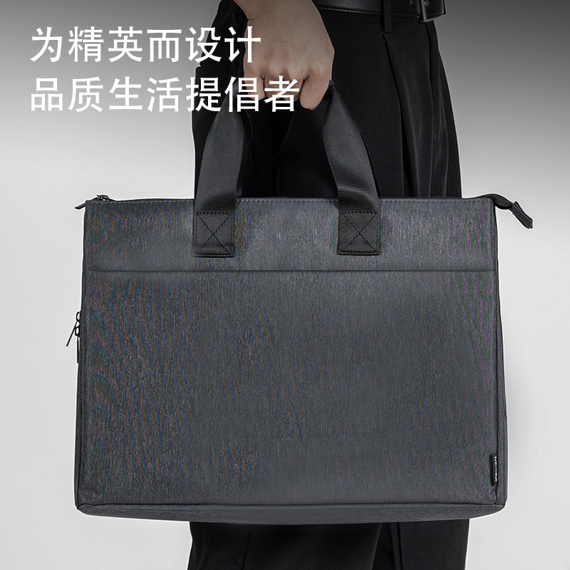 纵横BG154三隔层多功能个人型公文包(灰)(个)
