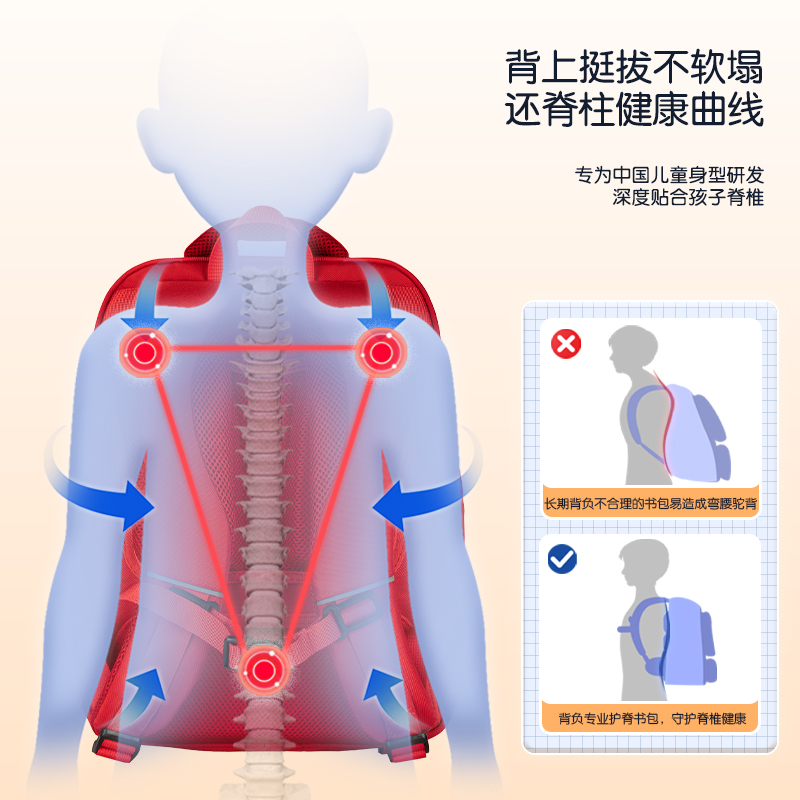 纵横BB156简约学院护脊学生书包(蓝)(个)