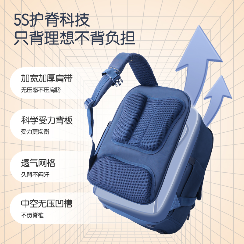 (重复停用)纵横BB103A潮流网球风学生书包(蓝)(个)