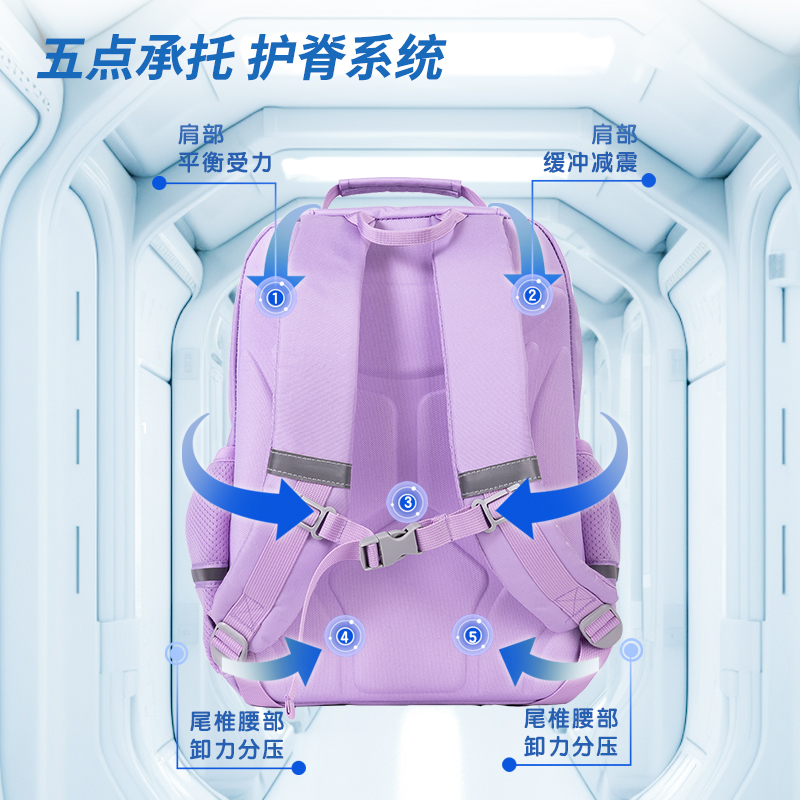 纵横BB148运动benetil系列撞色学生书包(紫)(个)