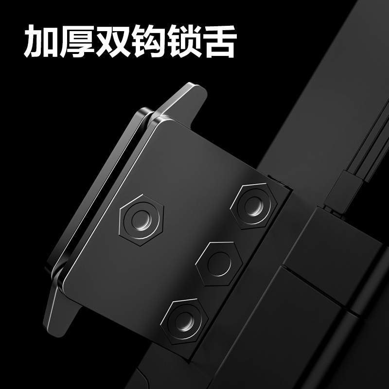 纵横AL100一体玻璃门锁(黑)(盒)