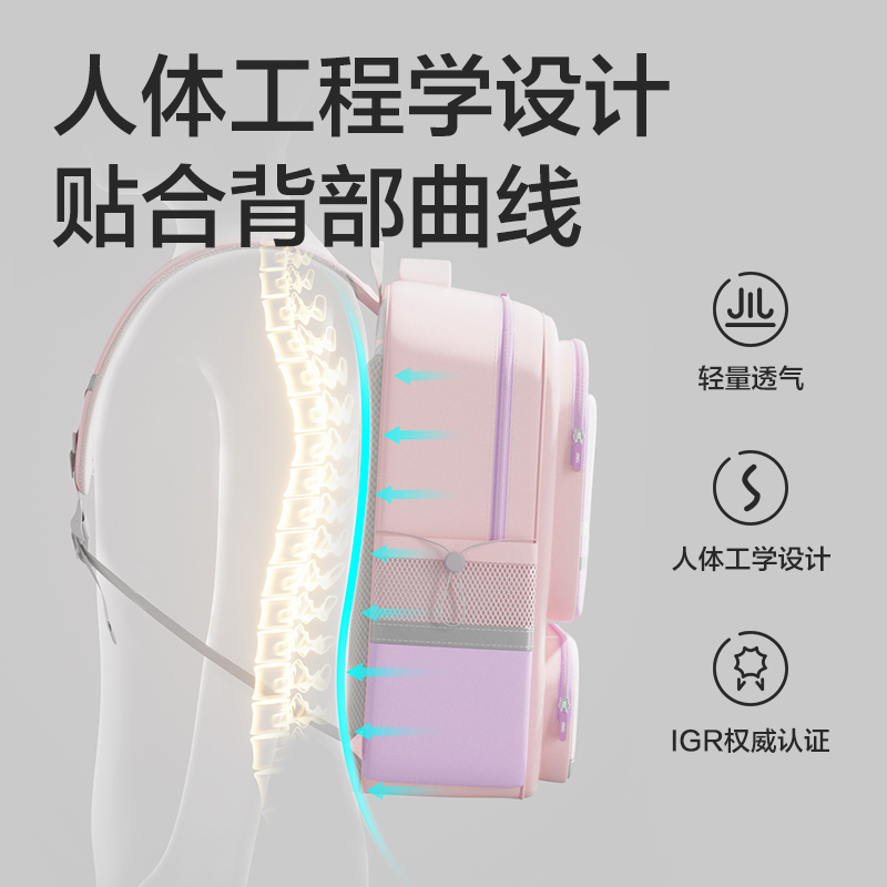 纵横BB160大号拼色高性价比学生书包(L-蓝)(个)